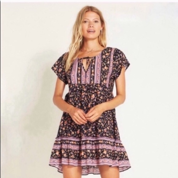 ARNHEM Bloom babydoll mini dress nightshade floral - Picture 10 of 12